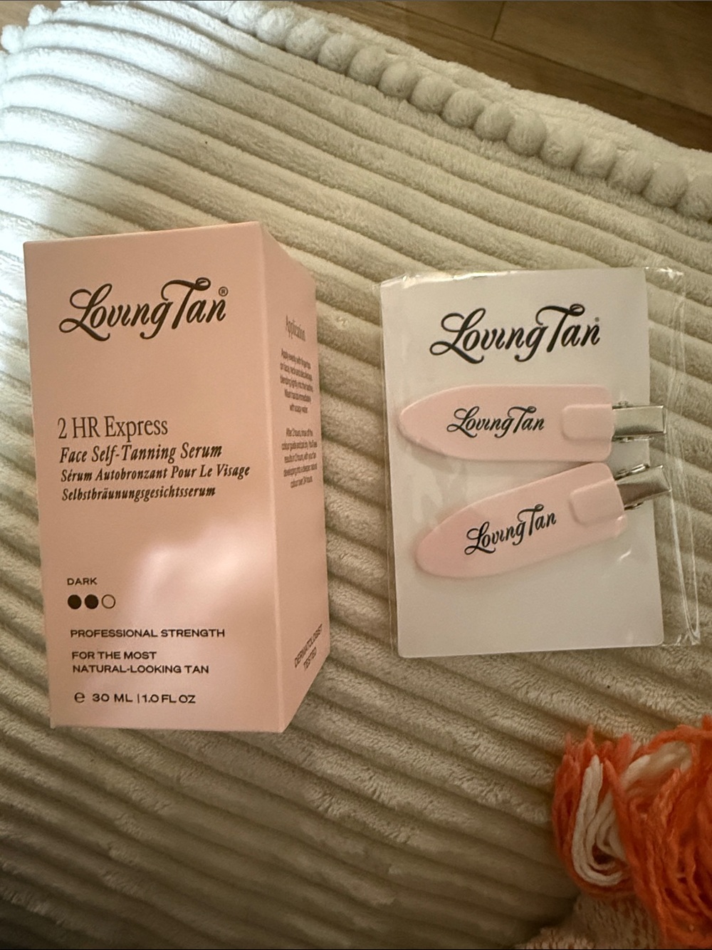 2 HR Express Face Self-Tanning Serum — Pink +clips